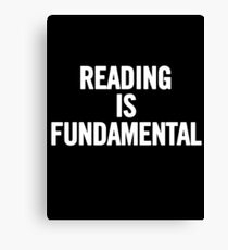 Reading Is Fundamental (White) Canvas Print