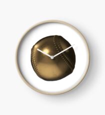 Golden Baseball Clock