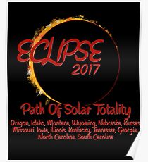 Solar Eclipse USA Path of Totality 2017 Poster
