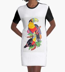 Toucan Play at That Game Graphic T-Shirt Dress