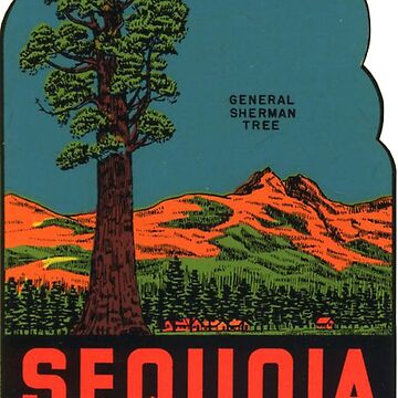 Artwork thumbnail, Sequoia National Park Vintage Travel Decal by MeLikeyTees