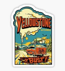 Pegatina Yellowstone Or Bust ... Vintage Travel Decal