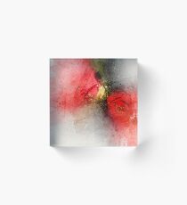 Camellia Burst Acrylic Block
