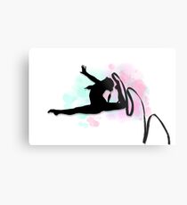 Rhythmic Gymnast Silhouette Metal Print