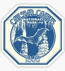 Vintage 1930 Carlsbad Caverns National Park Travel Decal Sticker