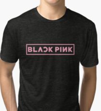 Blackpink Logo- Pink Tri-blend T-Shirt