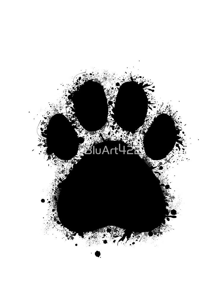 "Splatter Paint Paw Print" Sleeveless Top by BluArt422 Redbubble