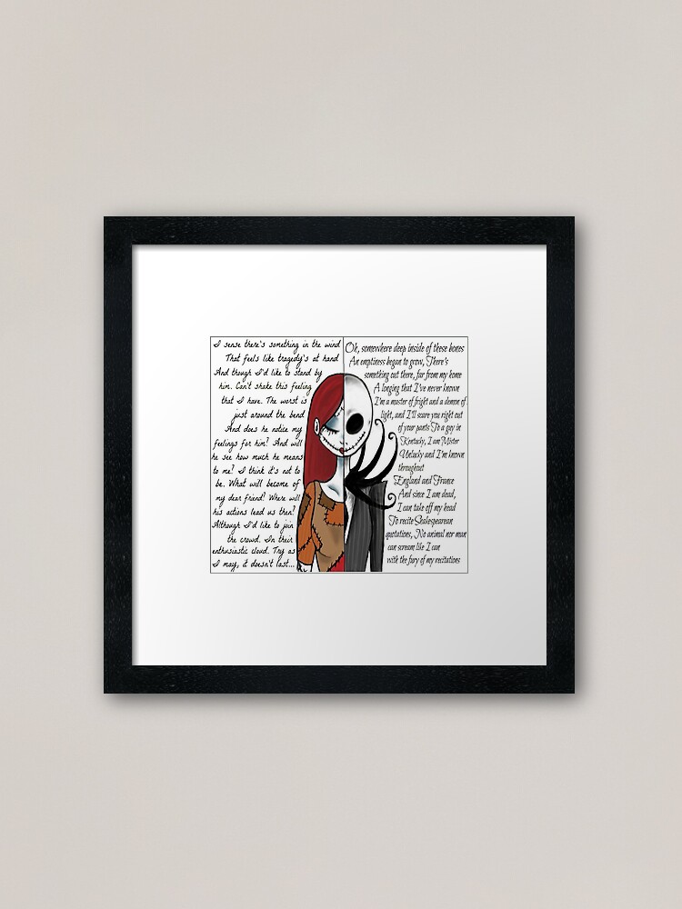 Nightmare Before Christmas Framed Art Print By Mominsminions