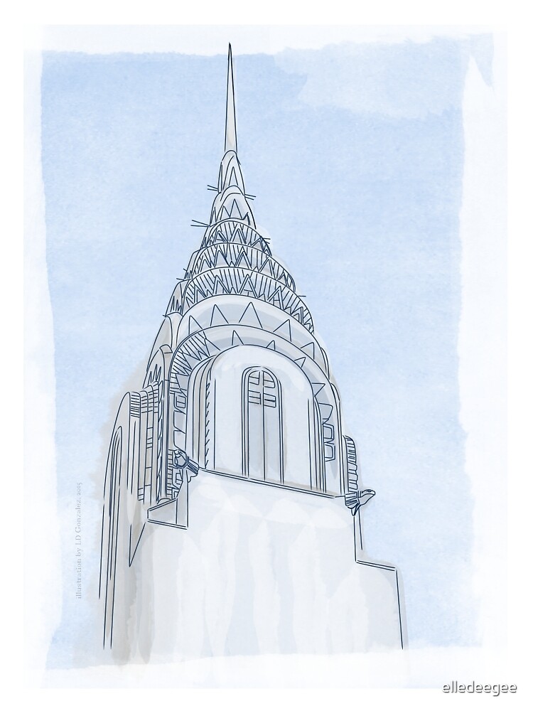 Chrysler Building Digital Illustration by elledeegee