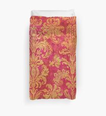 Red and Gold Damask Duvet Cover