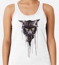 Camiseta con espalda nadadora Camiseta Angry Cat