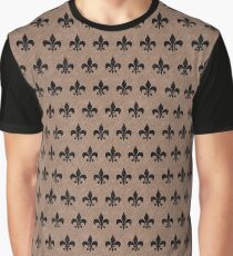 ROYAL1 BLACK MARBLE AND BROWN COLORED PENCIL Graphic T-Shirt