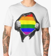 Premium Gay Pride Rainbow LGBT Men's Premium T-Shirt