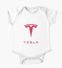 Tesla Motors Inc. Logo Baby Body Kurzarm