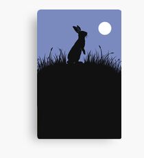Moonlit Rabbit Canvas Print