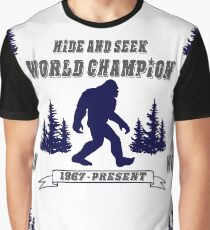 Bigfoot Hide and Seek - World Champion - Sasquatch- Yeti Graphic T-Shirt