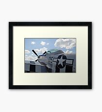 A P-51D Mustang parked on the flight line. Framed Print