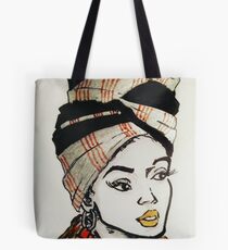 Silber, Gold und eine schwarze Frau Tote Bag