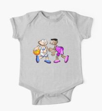 Two Basketball players - cartoon style One Piece - Short Sleeve