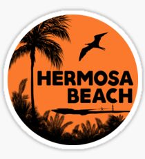 HERMOSA BEACH CALIFORNIA SURF OCEAN SURFING SURFER SURFBOARD STICKERS Sticker