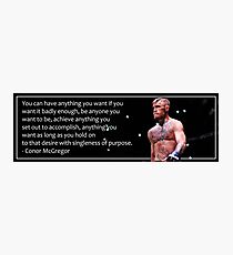 Conor McGregor Motivational Poster Photographic Print