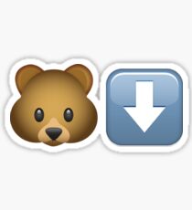 Bear Down Emoji Sticker
