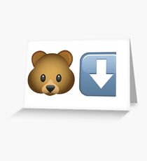 Bear Down Emoji Greeting Card