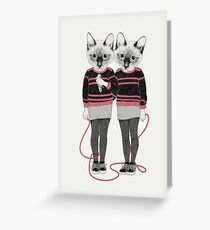 Siamese Twins Greeting Card