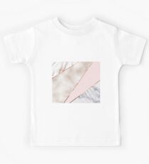 Spliced mixed rose gold marble Kids Tee