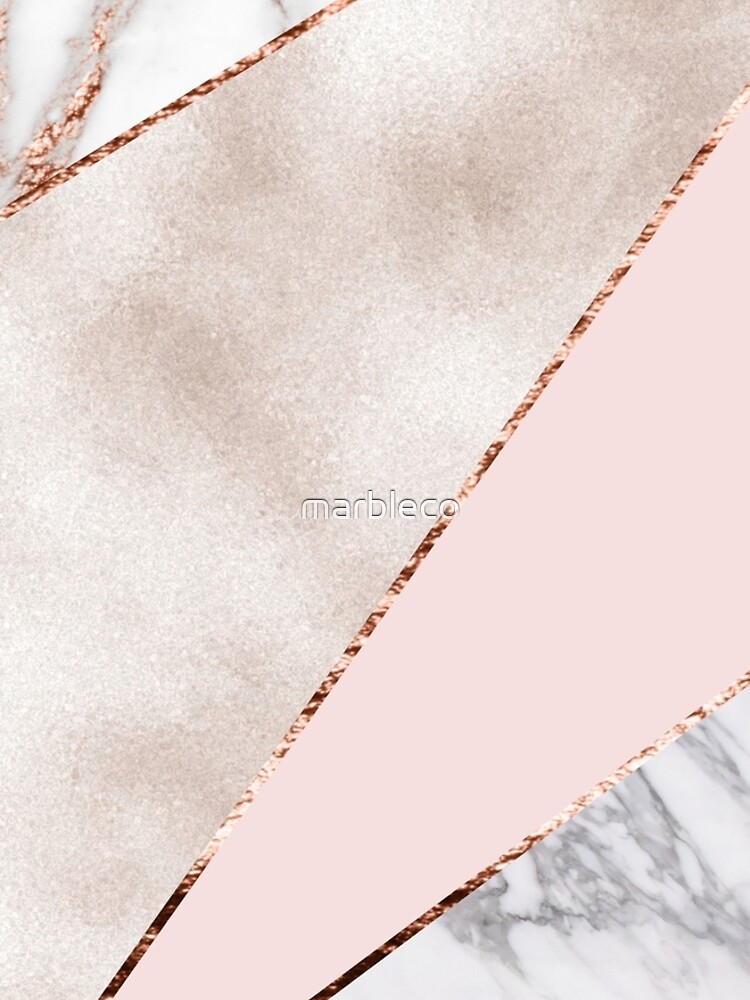 Spliced mixed rose gold marble by marbleco