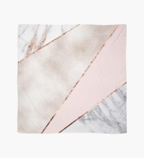 Spliced mixed rose gold marble Scarf