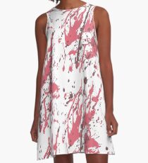 Color blot spots RED A-Line Dress