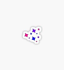 Tiny Bi pride glitter stars Sticker