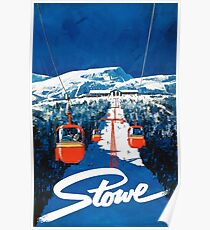 Stowe vertmont Vintage sking Skireiseplakataufkleber Poster