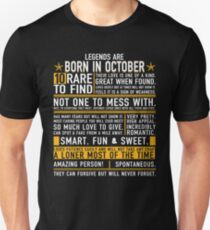 Born in October t-Shirt Unisex T-Shirt