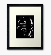 Charles Bukowski Spaziergang durch das Feuer-Zitat Gerahmtes Wandbild