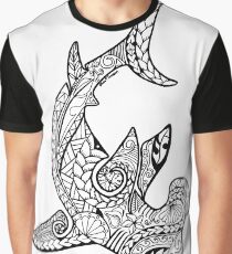 Tribal Polynesian Hammerhead Shark Graphic T-Shirt