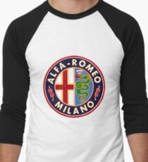 Antique Alfa-Romeo Classic Car Sign Men's Baseball ¾ T-Shirt