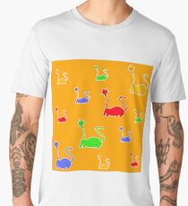 cats cartoon graphic color Men's Premium T-Shirt