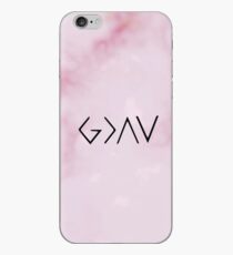 God is greater than the highs and lows - pink marble iPhone Case