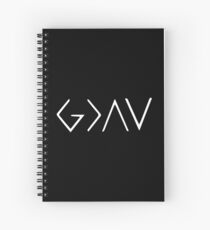 Cuaderno de espiral Dios es más grande que los altos y bajos - blanco