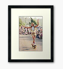 1970's Skateboard Girl Framed Print