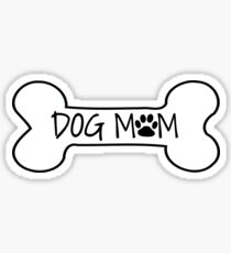 Pegatina Dog Mom Bone - Diseño personalizado para dueños de perros