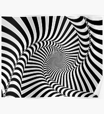 Black and White Spiral Poster