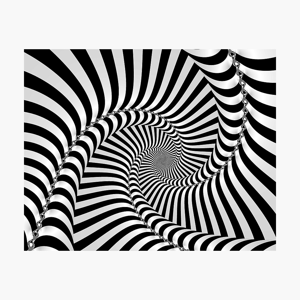 Lámina fotográfica «Black and White Spiral» de pureguitarfury Redbubble