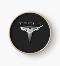 Tesla_Motors_Logo_Black Clock