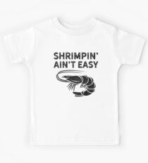 BJJ Shrimpin Aint Easy Dark Shirt for Jiu Jitsu Kids Tee