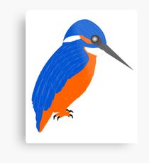 Blue And Orange Kingfisher Metal Print