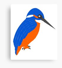Blue And Orange Kingfisher Canvas Print