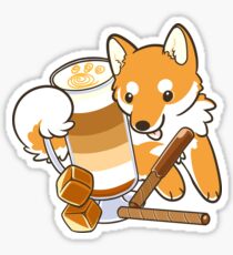 Caramel Macchiato Shiba Inu Sticker